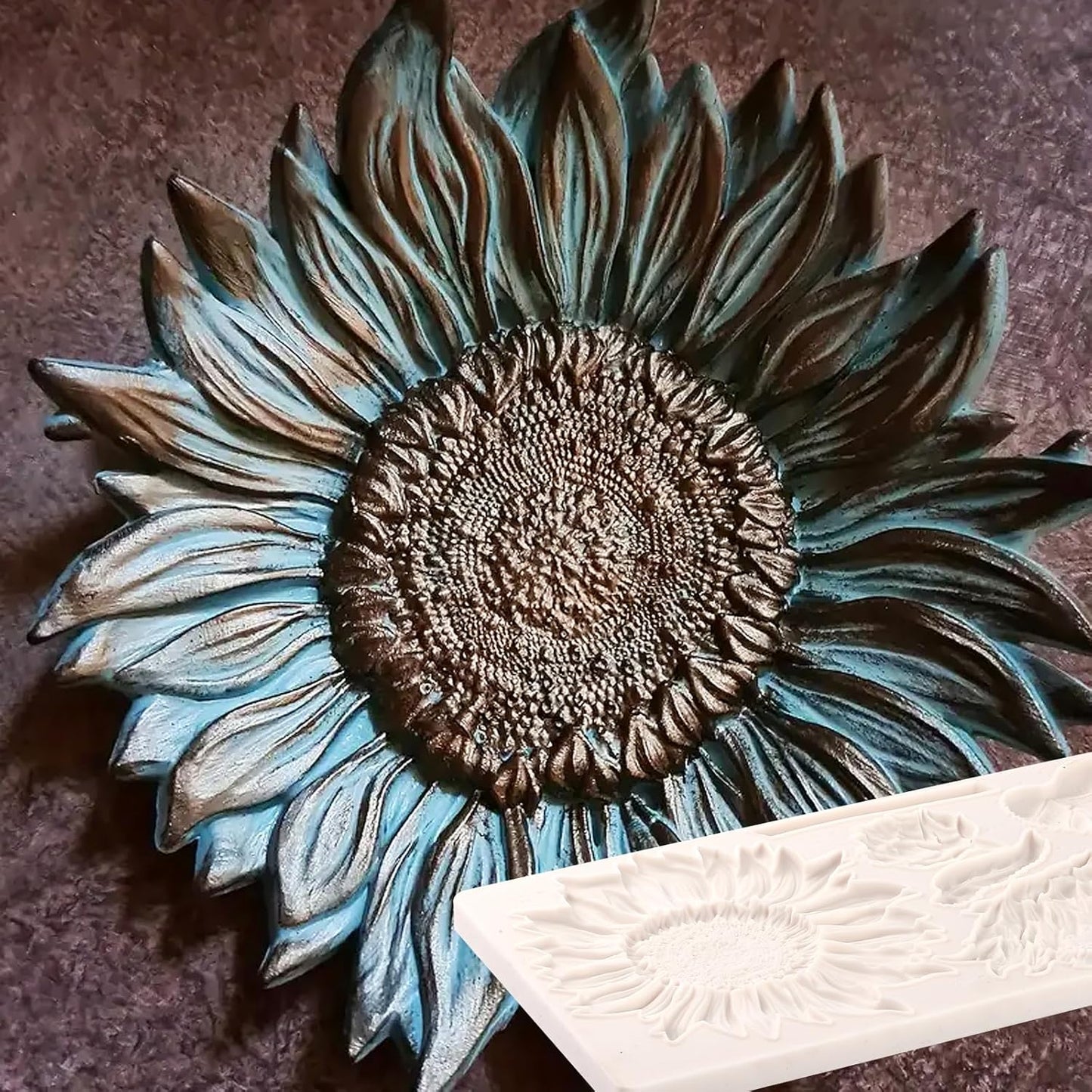 Oversized Sunflower Silicone Mold Leaves Cake Decoration Fondant Mold for Wedding,Birthday Party Cupcake Topper Chocolate Candy Cookies Mousse DIY Gypsum Soap UV Resin Polymer Clay Crafts