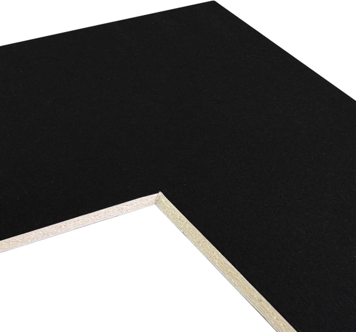 Craig Frames B221 Pre-cut Mat Board for 20x27 Print, 24x30, Smooth Black