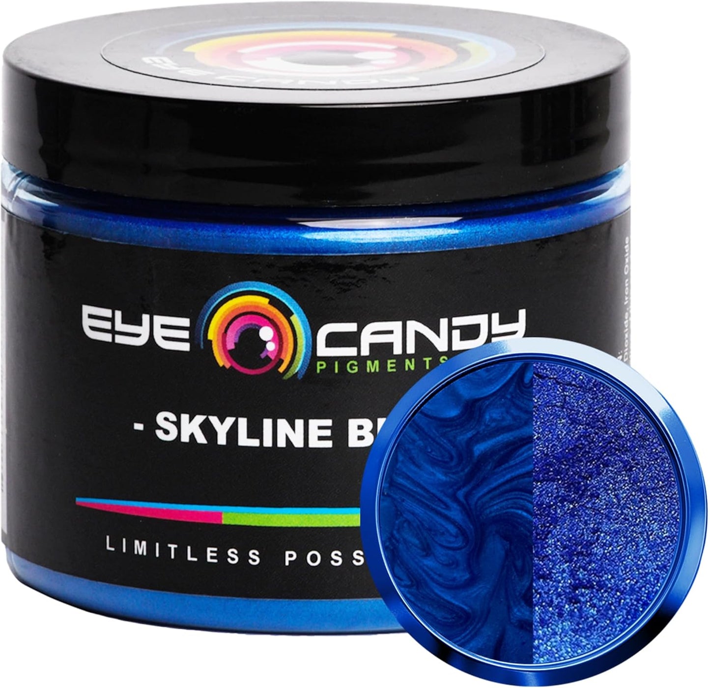 Eye Candy Premium Mica Powder Pigment “Skyline Blue” (50g) Multipurpose DIY Arts and Crafts Additive | Woodworking, Epoxy, Resin, Bath Bombs, Paint, Soap, Nail Polish, Lip Balm (Skyline Blue, 50G)