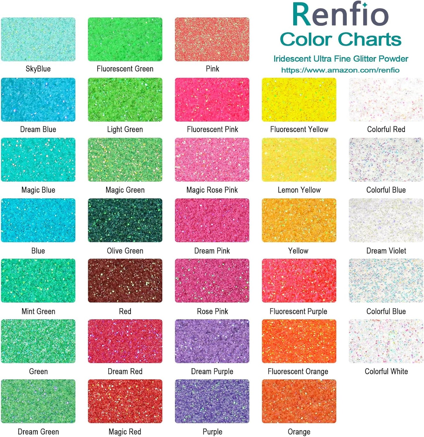 Renfio Iridescent Ultra Fine Glitter Powder Resin Supplies Glitters 1.94 Oz (55g) PET Flake Crafts Sequins 1/128" 0.008" 0.2mm Epoxy Chips Flakes for Tumblers Slime Painting - Magic Red