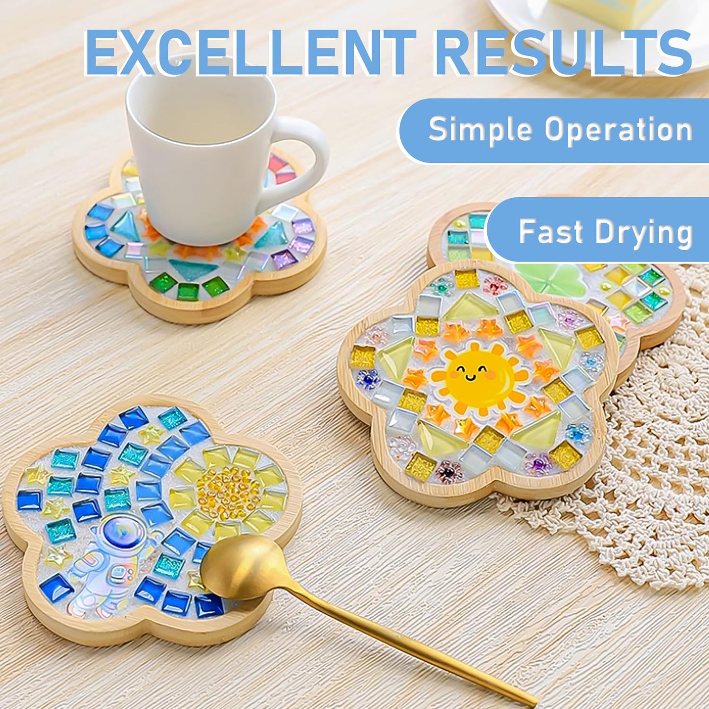 Mosaic Crystal Grout, Mosaics Tile Tools, Mosaic Tile Accessories – Essential for Handmade Grouting and Perfect for DIY Craft Projects (White, 12.3oz)