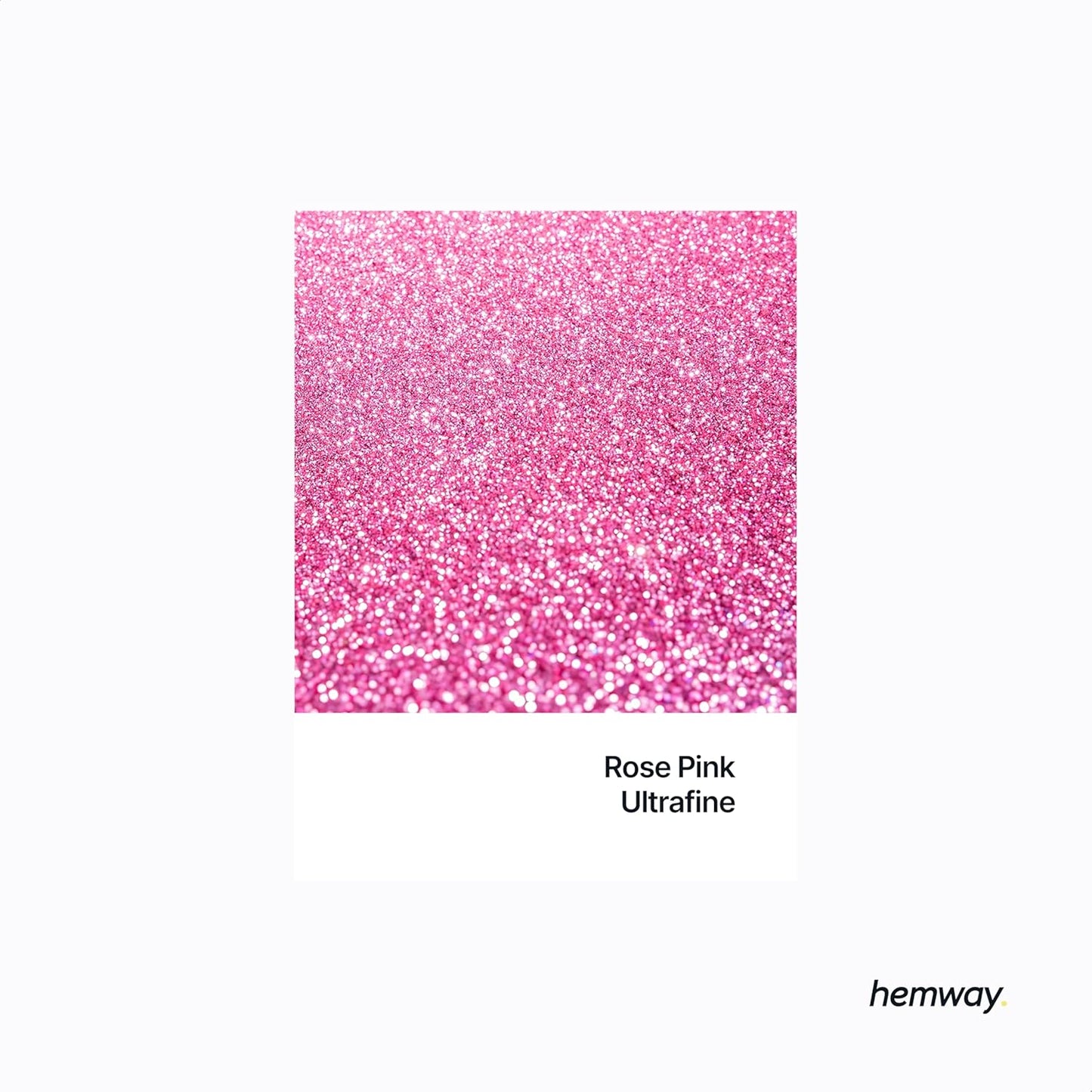 Hemway Polyurethane & Epoxy Glitter Metallic Crystal Flake Additive for Flooring, Jewellery Making, Tumblers and Resin 100g / 3.5oz - Ultrafine (1/128" 0.008" 0.2mm) - Rose Pink