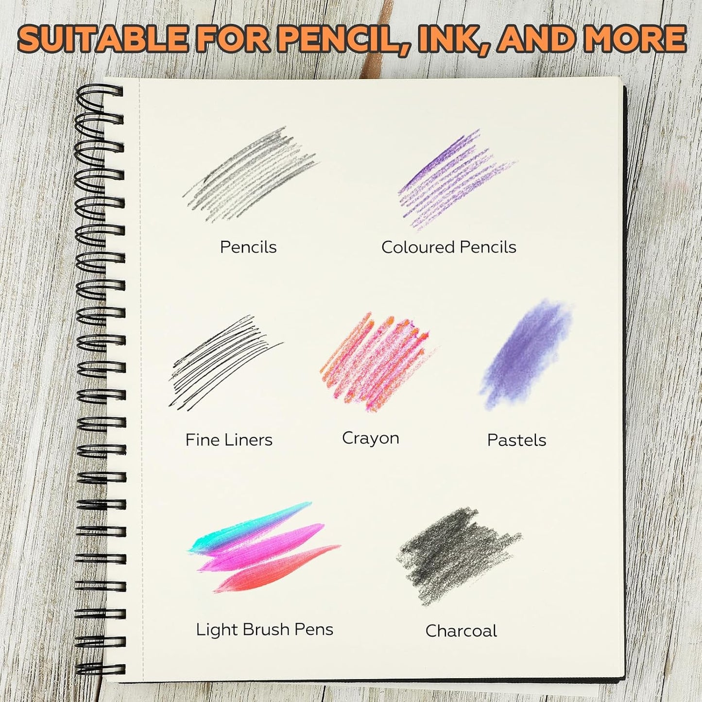 5.5" x 8.5" Sketch Book ，2 Pack 80-Sheets (68lb/100gsm)，Double-Sided Hardbound Sketchbook, Spiral Bound,Acid Free Paper Painting Drawing Writing Sketching Pad for Kids Adult Teens Girls Boys