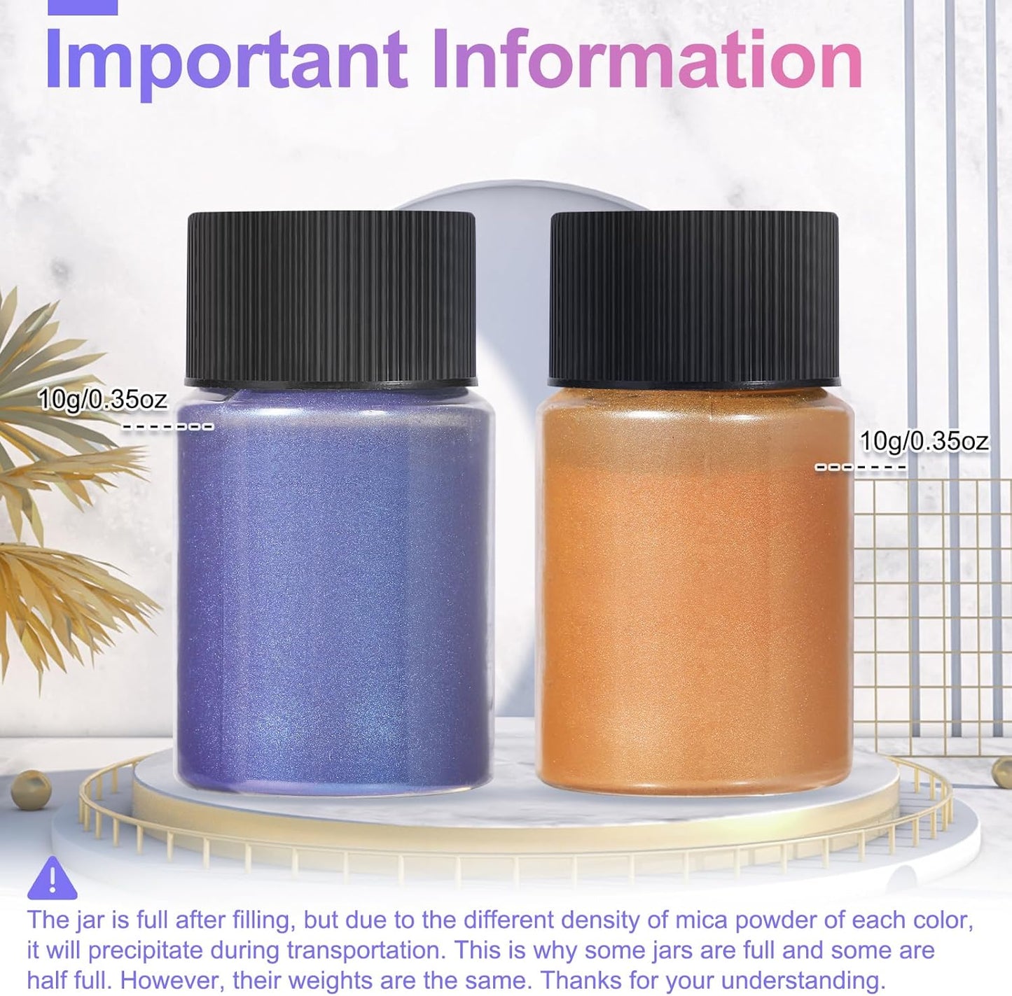 CHANGTIKEJI Mica Powder - 144 Colors - 10g/Bottle of Natural Pigment for Epoxy Resin，Eye Shadow,Car Freshies,Soap Making,Nail Polish,Candle Making,Bath Bombs