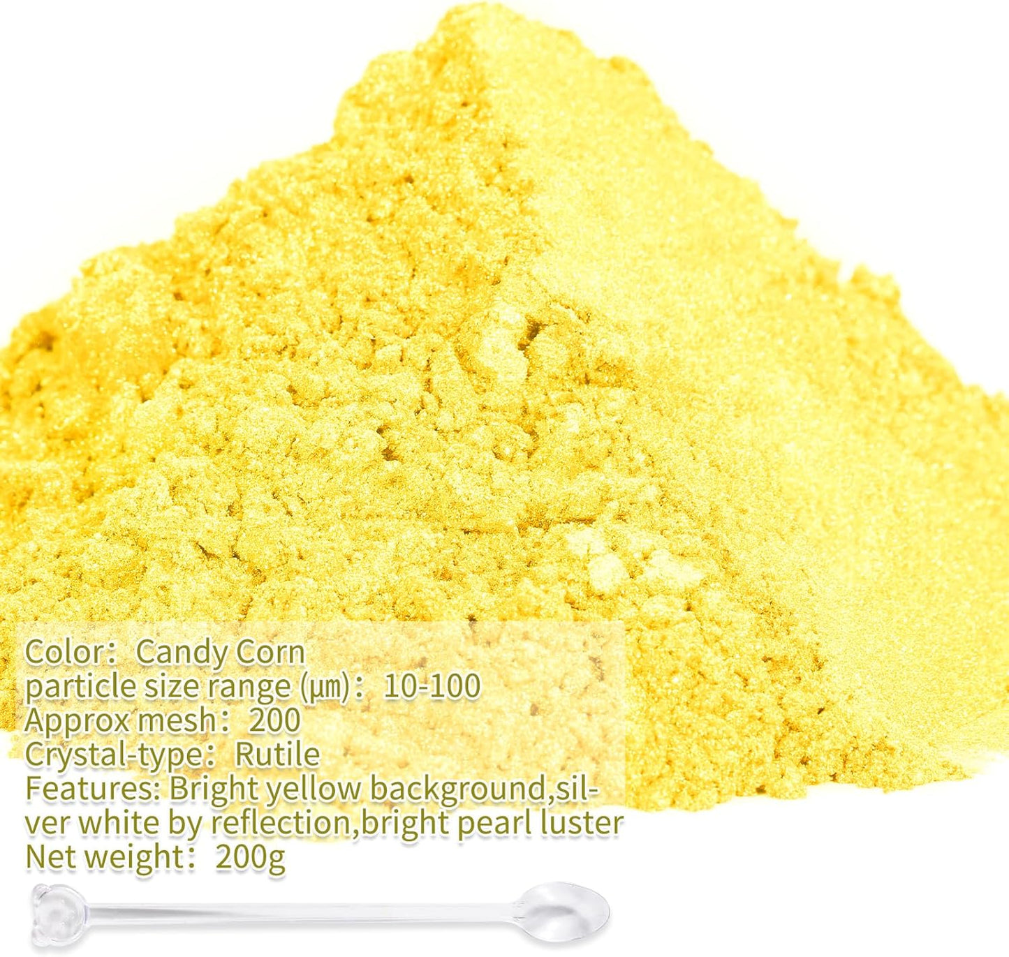 Mica Powder,7.05OZ（200g）,Candy Corn Mica Powder Pigment for Epoxy Resin，Lip Gloss，Car Paint，Dye，Soap Making，Nail Polish,Epoxy Resin,Candle Making,Bath Bombs