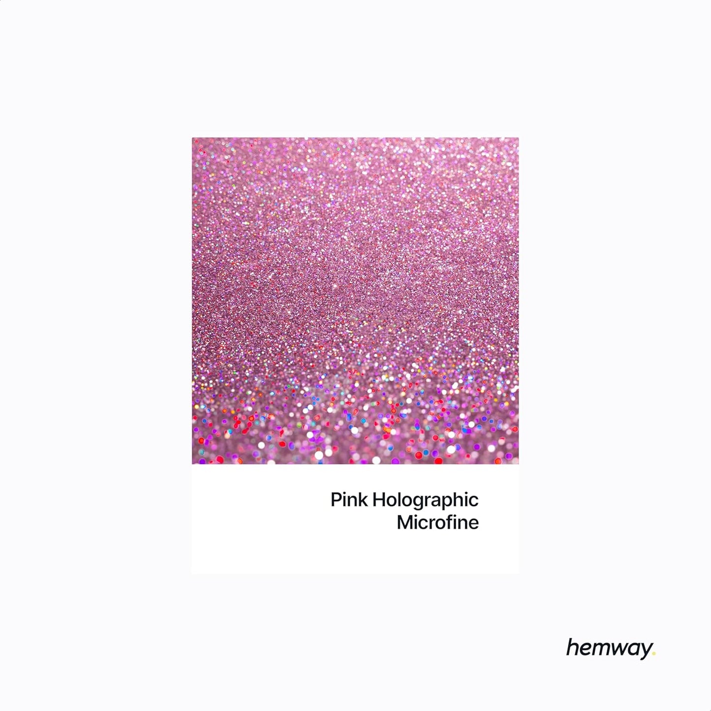 Hemway Polyurethane & Epoxy Resin Glitter 100g / 3.5oz Metallic Crystal Flake Additive for Flooring Jewelry Tumblers Glass Pigment - Microfine (1/256" 0.004" 0.1mm) - Rose Pink Holographic
