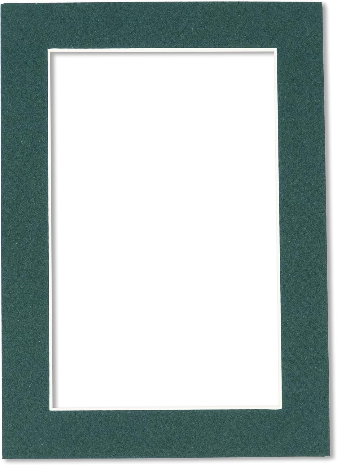 Pack of Ten Acid Free 11x14 Mats Bevel Cut for 8.5x11 Photos - Forest Green Precut Matboards With Backing Boards and Self Seal Photo Mat Bags For Pictures, Photos, Framing - 4-ply Thickness