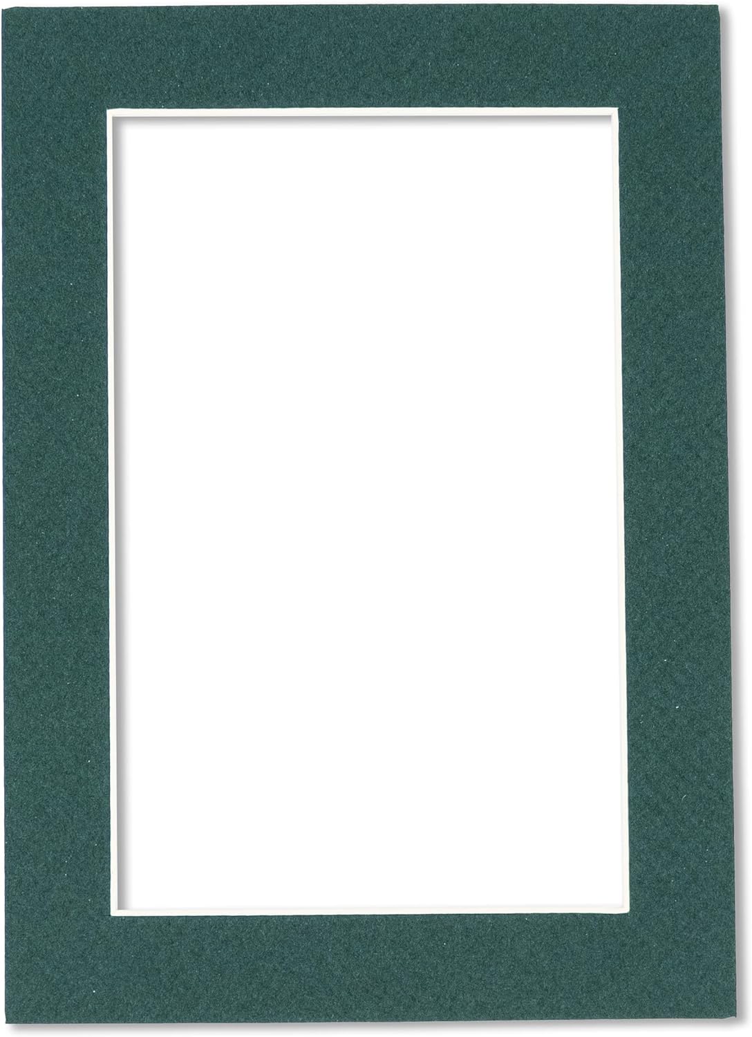 Pack of 25 Acid Free 8x10 Mats Bevel Cut for 5.5x8.5 Photos - Forest Green Precut Matboards For Pictures, Photos, Framing - 4-ply Thickness