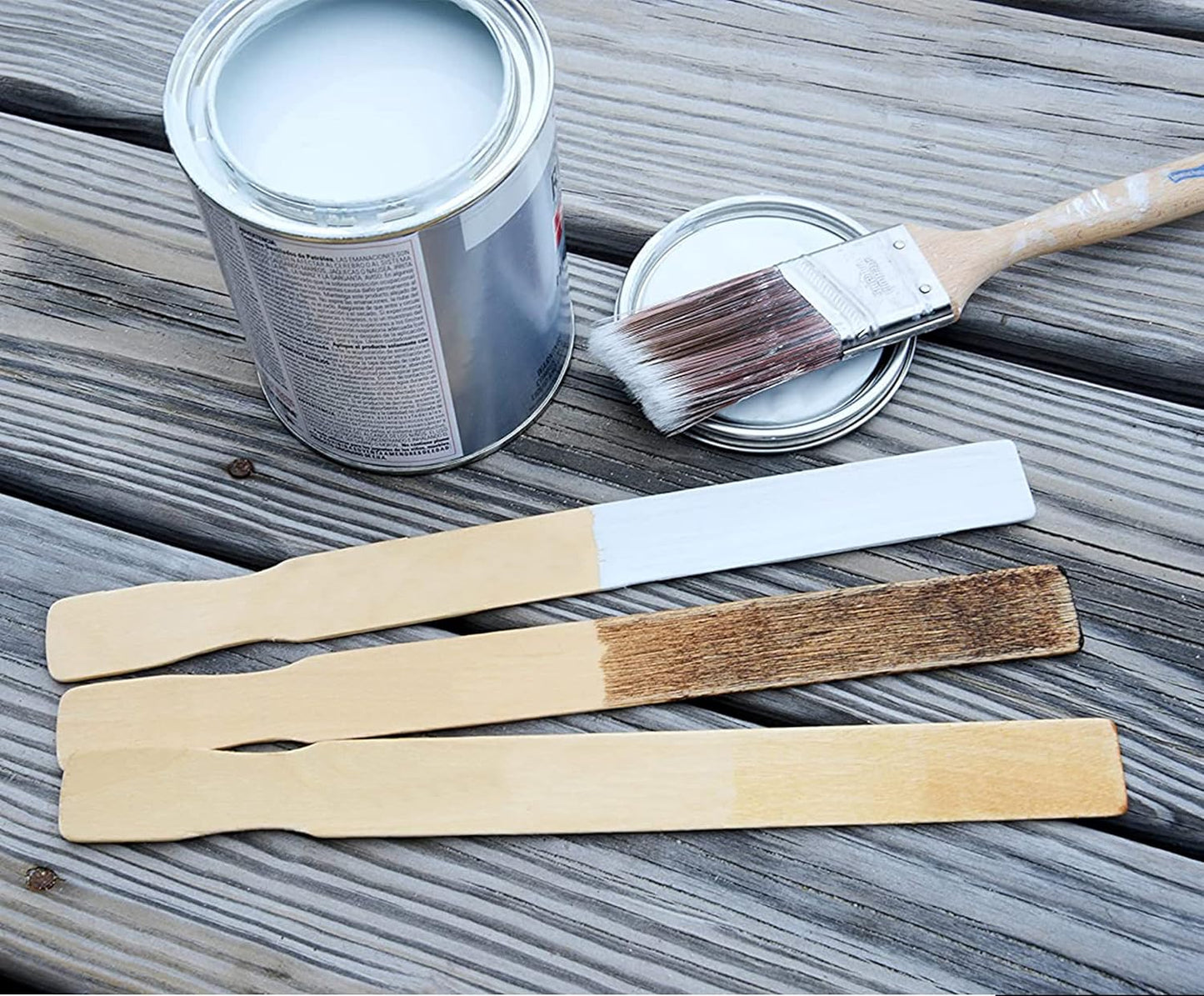 Bamboo Paint Stir Sticks - Rewiss Paint Sticks 14 Inch Wood Stirrers Paddles Resin or Wooden Craft Sticks, Garden and Library Markers(1000 pcs)