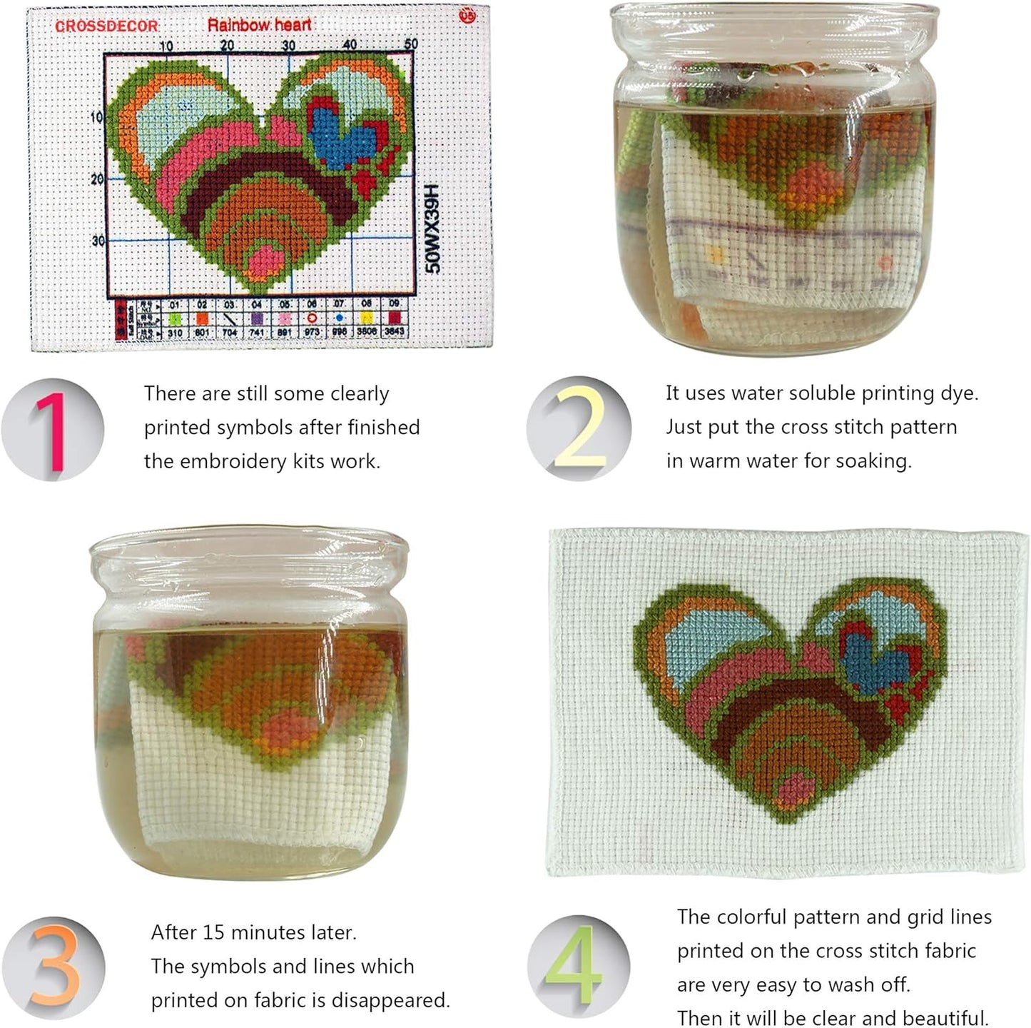 CROSSDECOR Cross Stitch Stamped Kits Quilt Pre-Printed Cross-Stitching Patterns for Beginner Kids Adults, Embroidery Crafts Needlepoint Starter Kits Kitten at Play