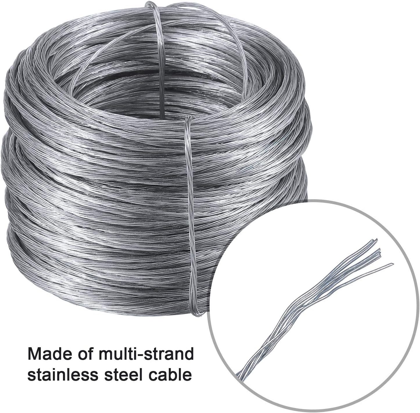 Picture Hanging Kit, Listenman D Ring Picture Hangers with Screws, Picture Hanging Wire(100 Feet) and Aluminum Sleeves, Supports up to 30 lb, Included Screwdriver