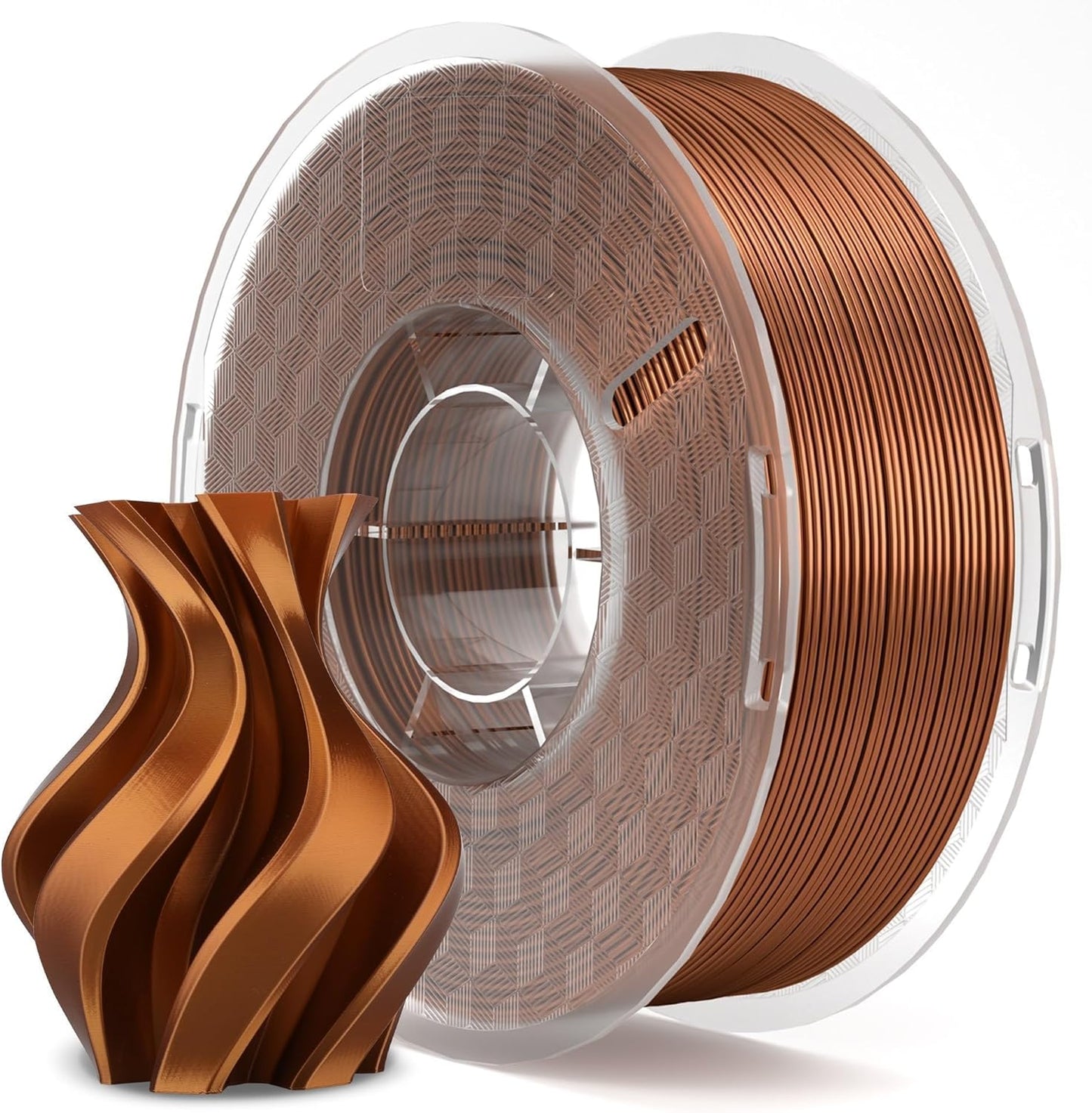 ELEGOO Silk PLA Filament 1.75mm Copper 1KG, 3D Printer Filament Dimensional Accuracy +/- 0.02mm, 1kg Spool(2.2lbs) Fits for Most FDM 3D Printers