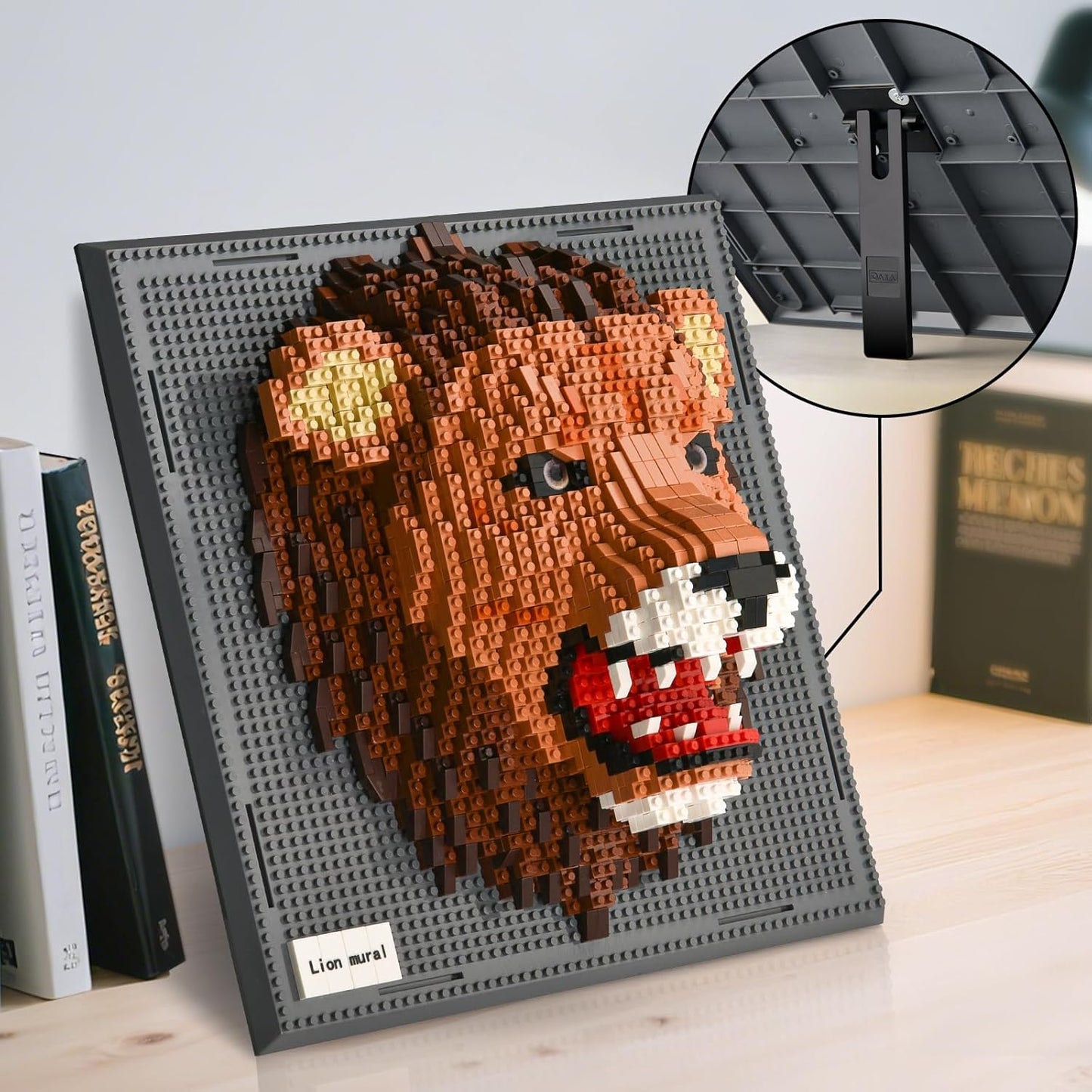 BNG Wall Art Lion Building Blocks Sets(1849PCS),A Wall Decor Set for Adults Who Love Creative Hobbies-Gift Toy for Adults