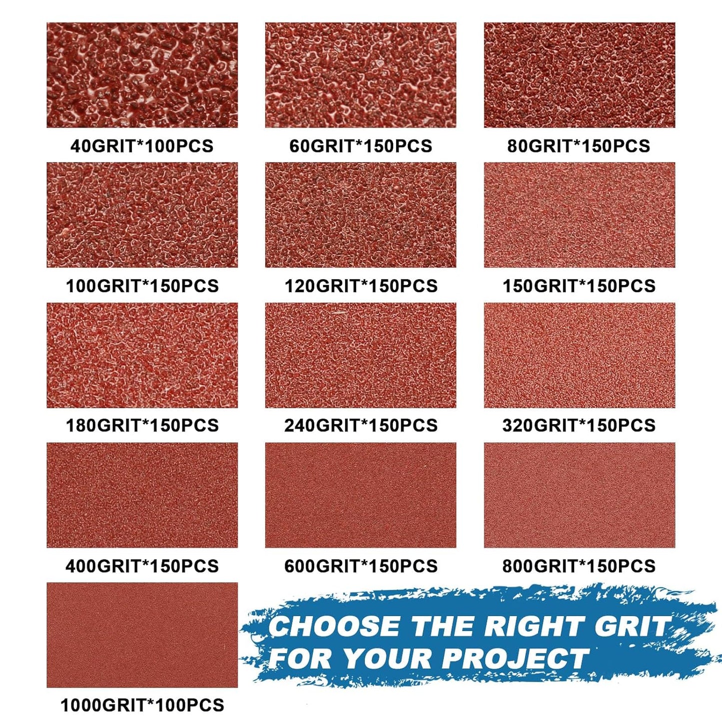 5 Inch 8 Hole Sanding Discs, 150 PCS 240 Grit Hook and Loop Sandpaper, Round Aluminum Oxide Sand Paper Discs for Random Orbital Sander