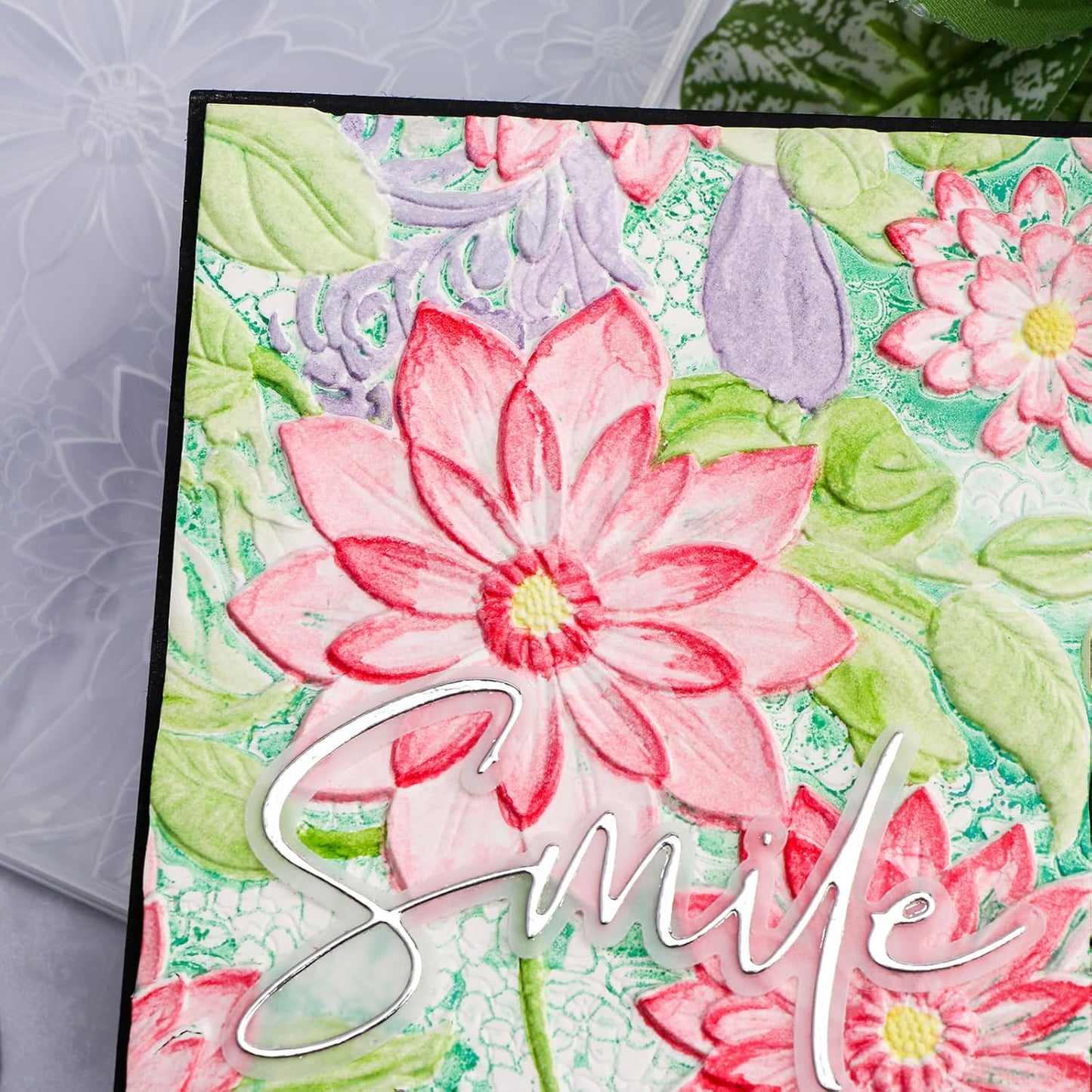 BAOFALI 3D Embossing Folders Lotus for DIY Scrapbooking Photo Album Card Paper Craft Decoration for Card Making,Embossing Template Paper Card Embossing Stencil 6.3" L x 4.5" W