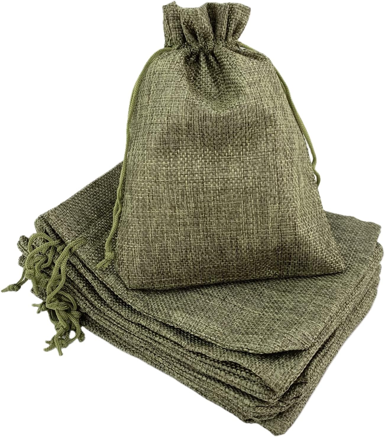 Palmhomee Pack of 25 Burlap Gift Bags with Drawstring Linen Jewelry Pouches Wedding Hessian Jute Bags for Birthday Jewelry and Treat Pouches Party Wedding Favors Gift Art and DIY Craft (7x9 Inch,