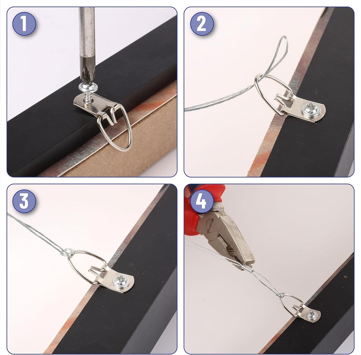 Mr. Pen- Picture Hanging Wire Kit, 100Ft Picture Wire Hanging, D Rings Picture Hanging, Picture Frame Hanging Kit, Picture Frame Wire, Wall Hanging Kit, Wire for Hanging Pictures, Painting Hanging Kit