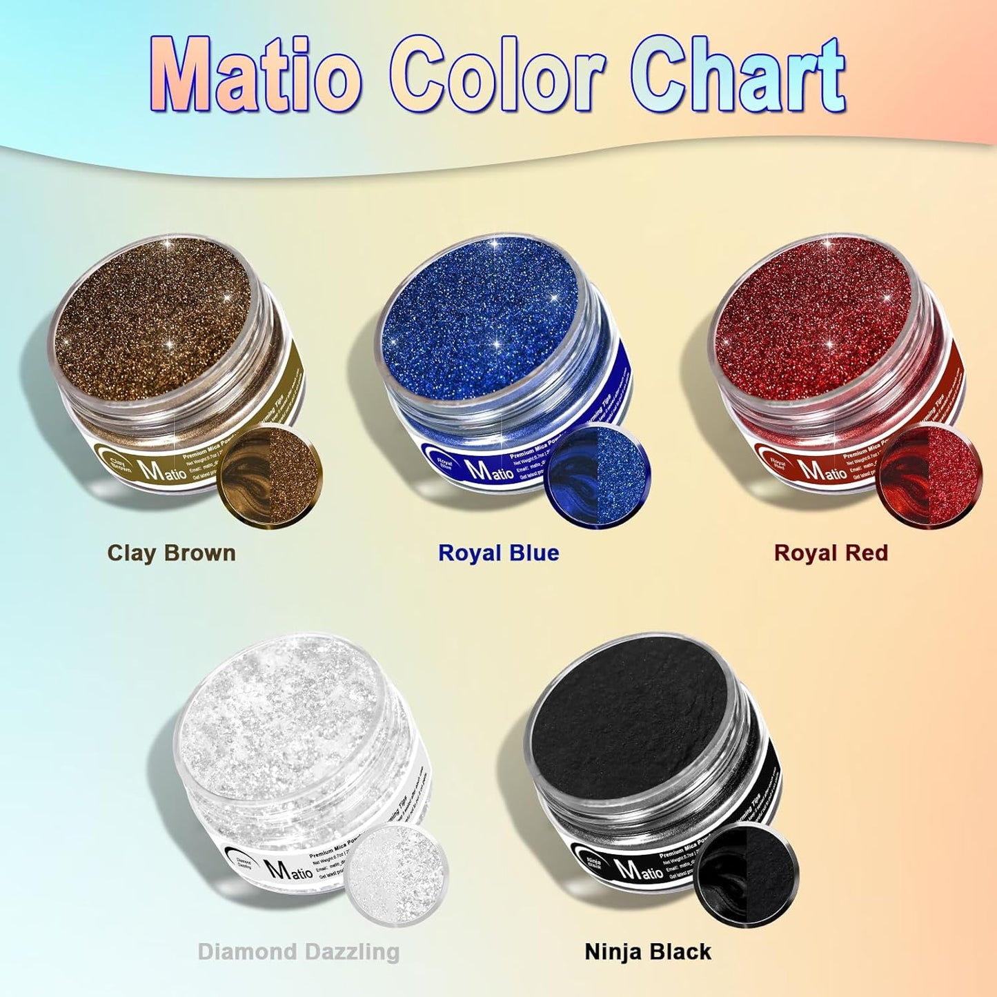 Matio Brown Mica Powder,0.7oz/20g Premium Mica Pigment Powder Natural Epoxy Resin Color Pigment for Soap Dye, Bath Bombs, DIY Arts Crafts Additive Acrylic,Woodworking,Car Freshie Supplies (Clay Brown)