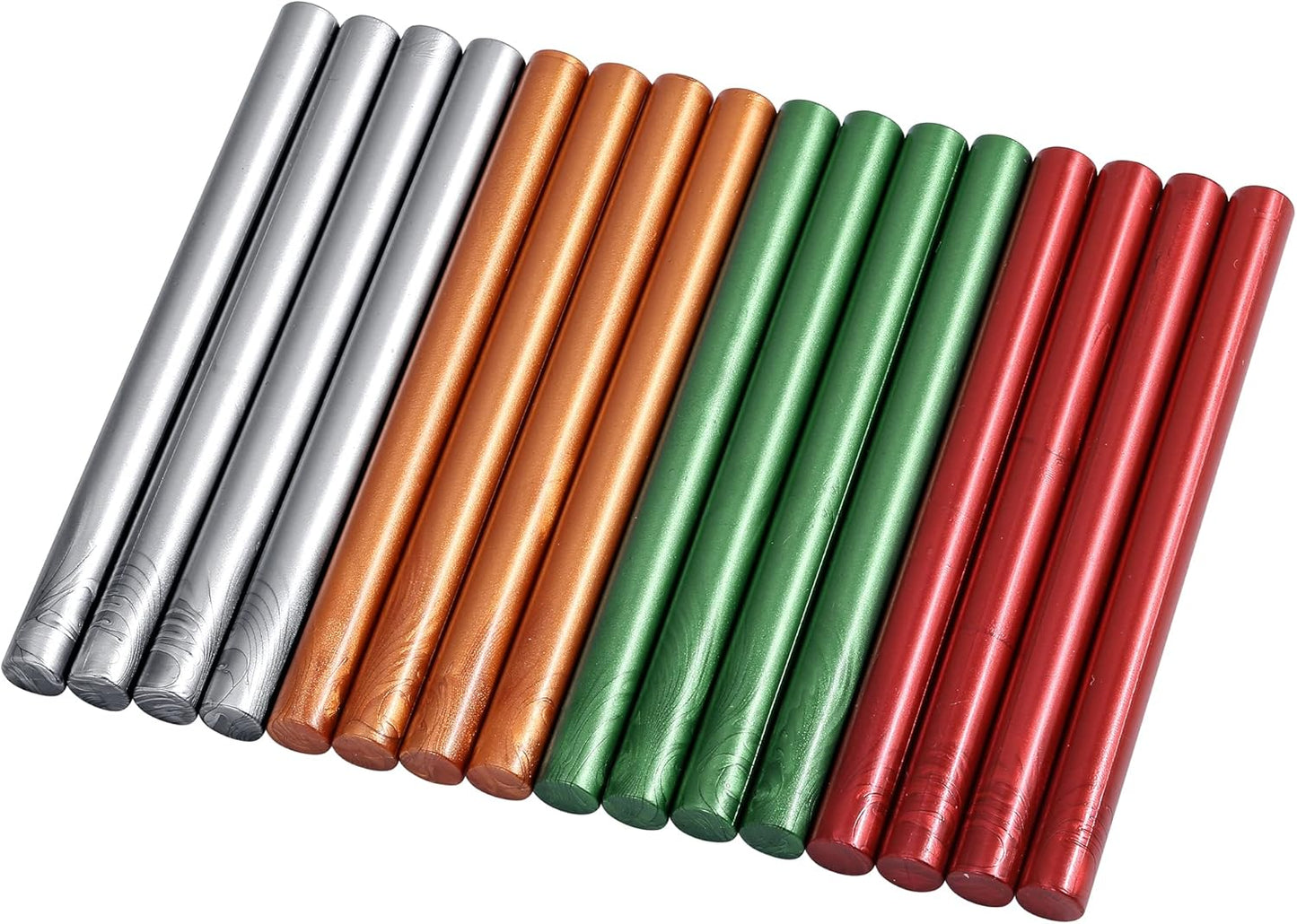 Yoption 16 Pack Christmas Glue Gun Sealing Wax Sticks for Wax Seal Stamp, Great for Wedding Invitations, Cards, Envelopes (Christmas Series Color)