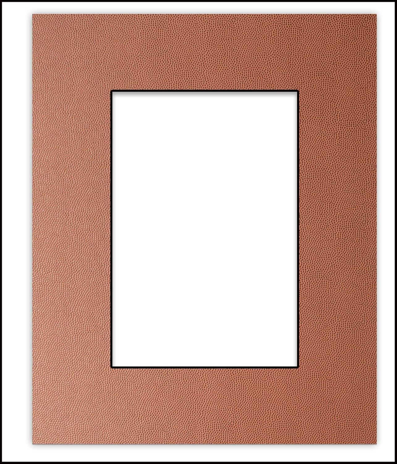 8x10 Mat Bevel Cut for 5.5x8.5 Photos - Acid Free Football Texture Precut Matboard - For Pictures, Photos, Framing - 4-ply Thickness
