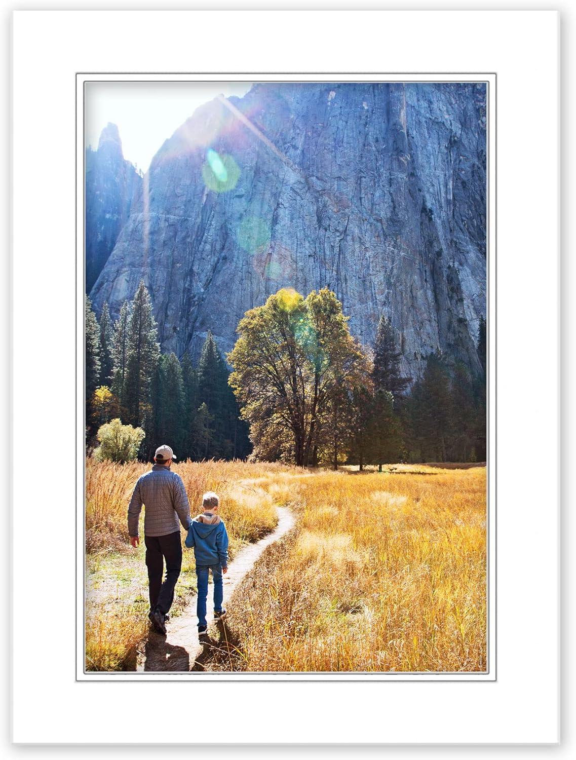16x20 Mat for 8x10 Photo - Precut White on White Double Mat Picture Matboard for Frames Measuring 16 x 20 Inches - Bevel Cut Matte to Display Art Measuring 8 x 10 Inches - Acid Free ONE MAT