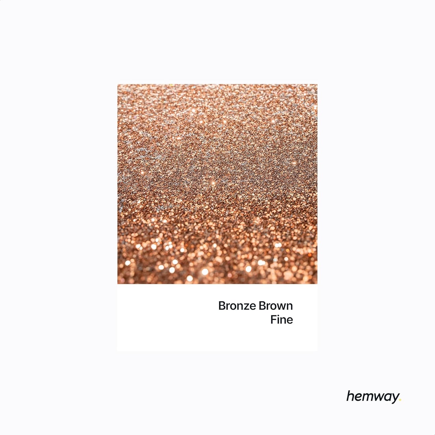 Hemway Polyurethane & Epoxy Resin Glitter 100g / 3.5oz Metallic Crystal Flake Additive for Flooring Jewelry Tumblers Glass Pigment - Fine (1/64" 0.015" 0.4mm) - Bronze Brown
