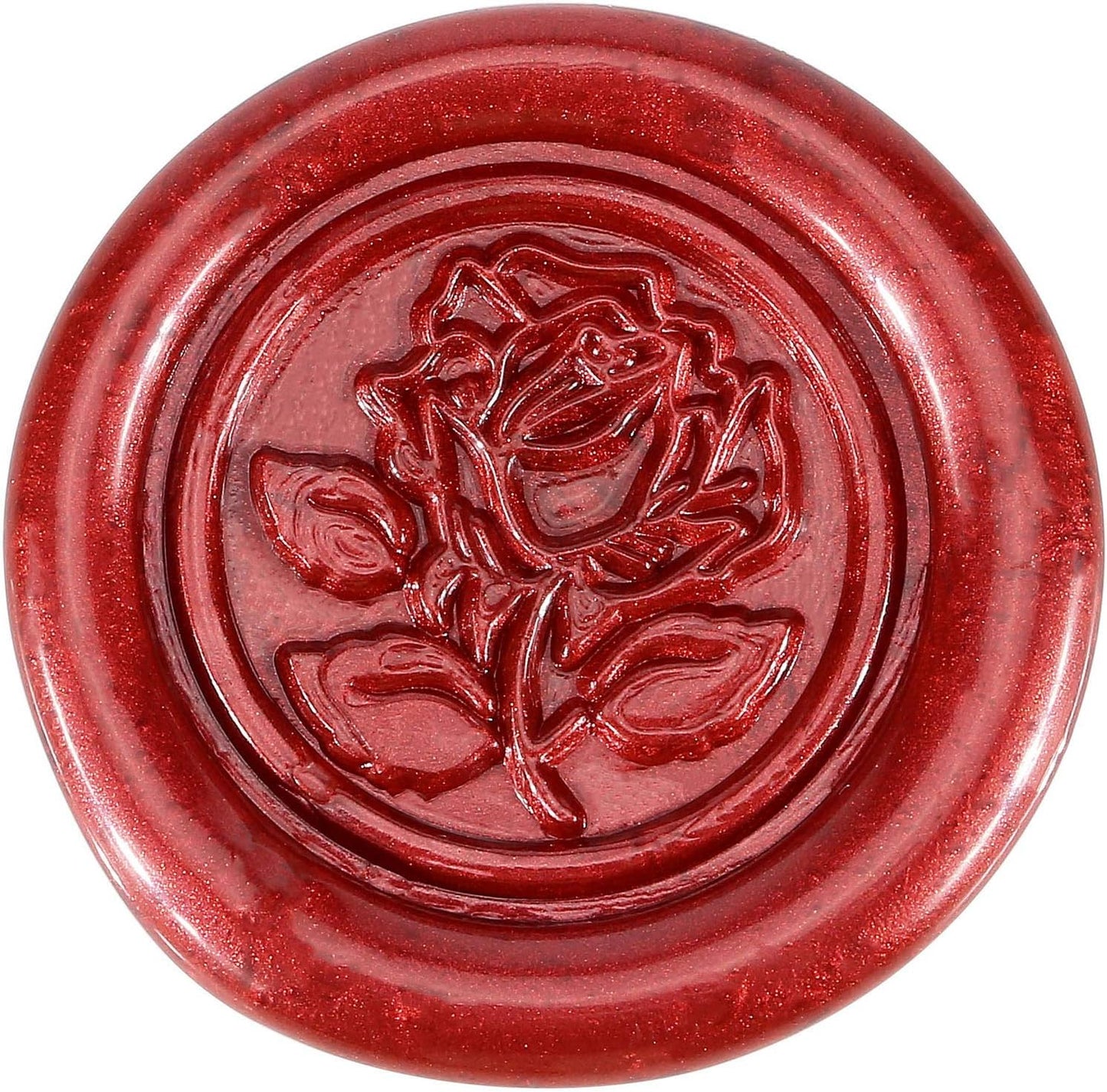 Yoption 5 Pcs Metallic Red Sealing Wax Sticks with Wicks for Wax Seal Stamp, Wedding Invitations, Envelopes, Gifts Sealing