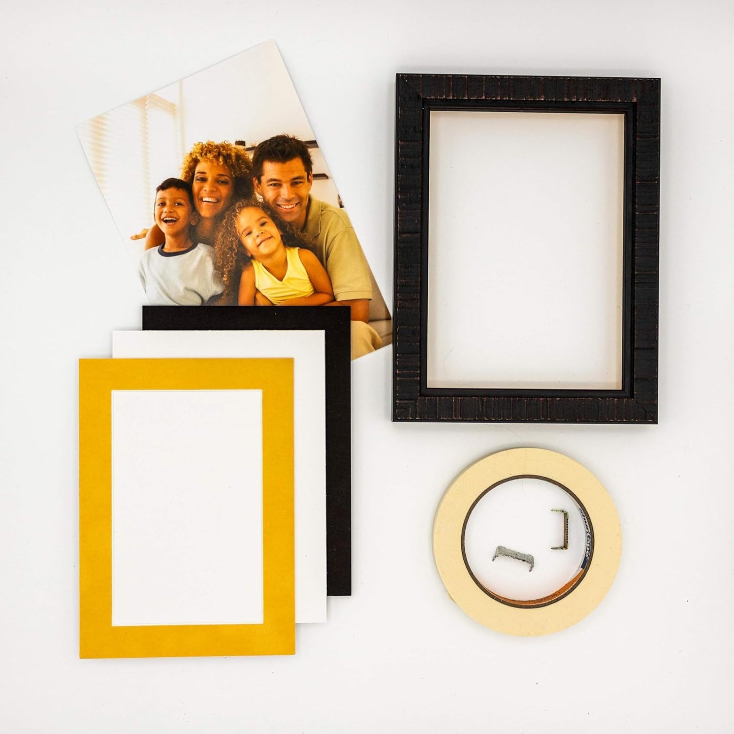 8x10 Mat Bevel Cut for 5x8 Photos - Acid Free Bright Yellow Precut Matboard - For Pictures, Photos, Framing - 4-ply Thickness