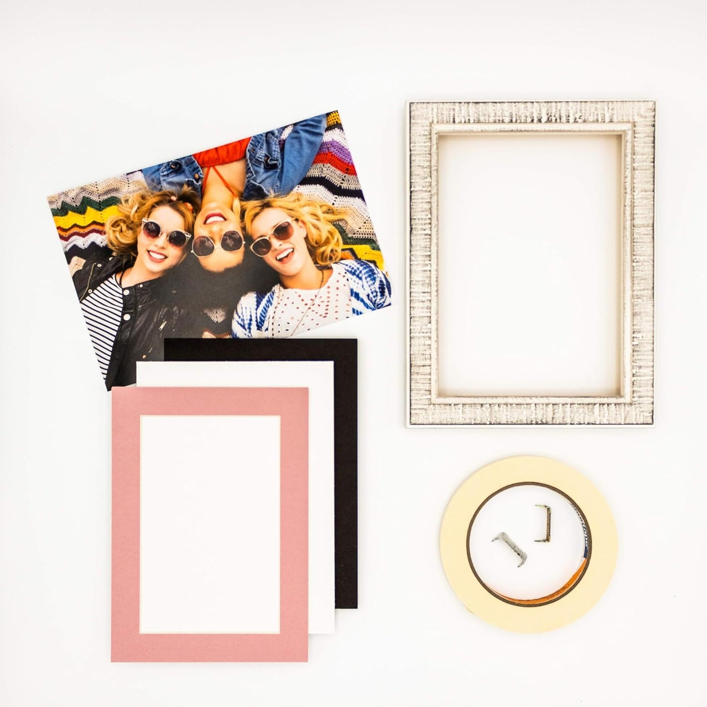 Pack of 25 Acid Free 8x10 Mats Bevel Cut for 6x8 Photos - Pink Precut Matboards For Pictures, Photos, Framing - 4-ply Thickness