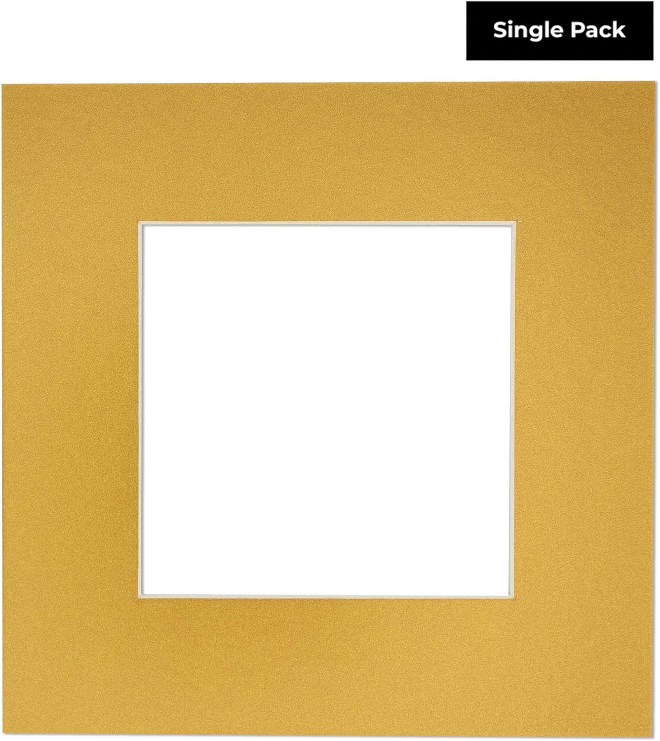 8x10 Mat Bevel Cut for 5.5x8.5 Photos - Acid Free Metallic Gold Precut Matboard - For Pictures, Photos, Framing - 4-ply Thickness