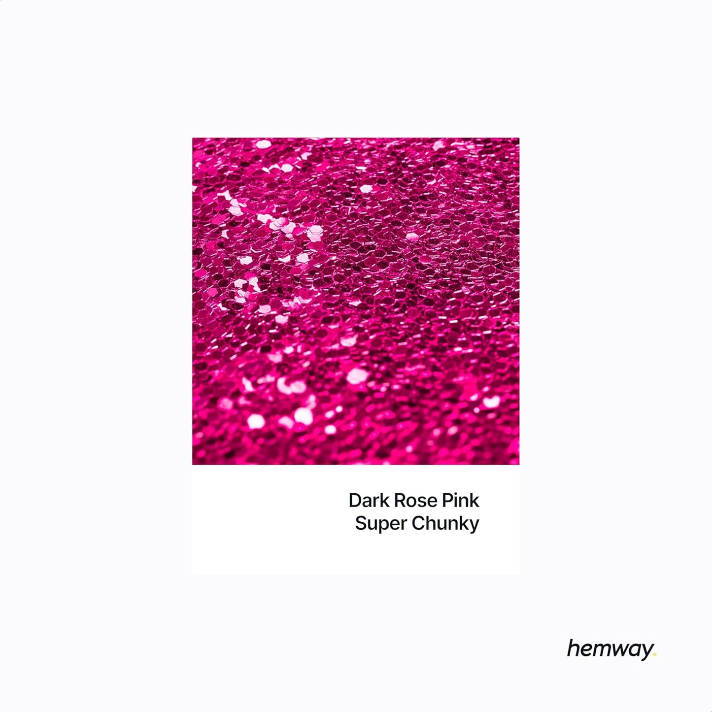 Hemway Glitter for Resin 100g Dark Rose Pink Metallic Crystals for Epoxy Craft Super Chunky Flakes Tumblers Wax Melt