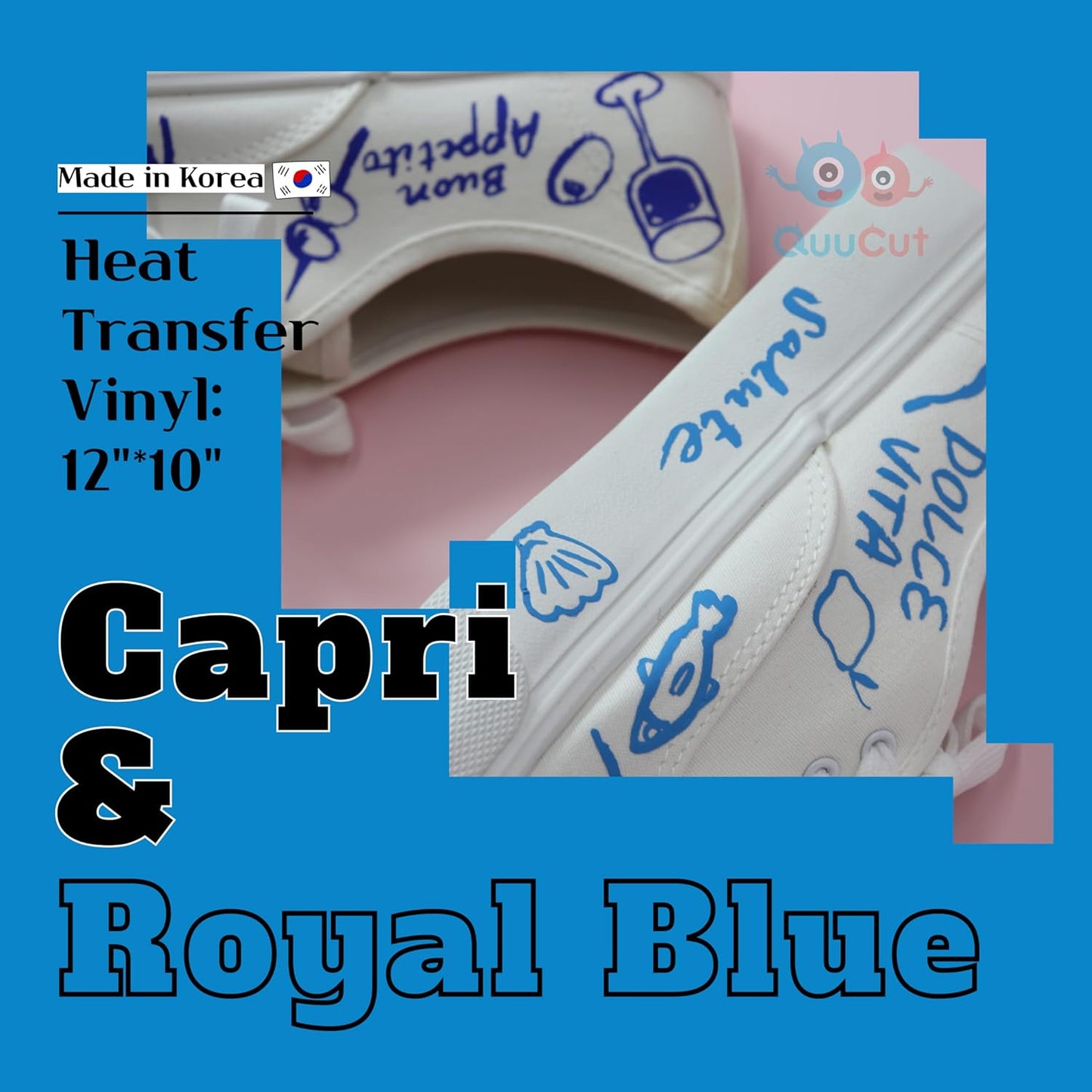 QuuCut HTV Heat Transfer Vinyl Bundle: 30 Pack 12" x 10" Sheets, 26 Assorted Full Matte Colors HTV Vinyl for T-Shirts, Iron on Vinyl for Cricut & Silhouette - Easy to Cut & Weed