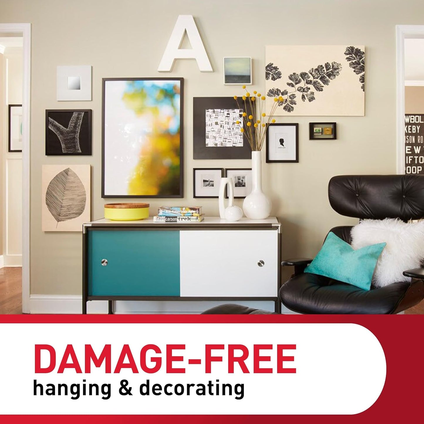 Command 5 lb Universal Picture Hanger, 1 Frame Hanger, 2 Command Strips and 2 Frame Stabilizer Strips for Sawtooth, D-Ring, Wire, Keyhole and Other Frames, Damage-Free Hanging for Home Decor