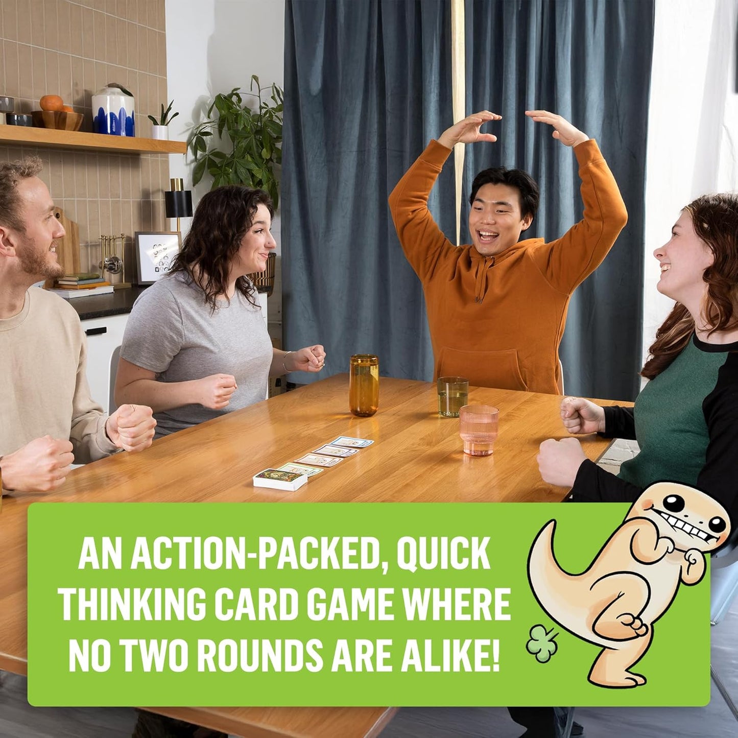Exploding Kittens Coyote Created by Tim Ferriss, Special Edition Large Box: Includes 6 Unique Action Cards: a Party Game for 3-8 Players, Ages 10 and Up, Great for Family Night