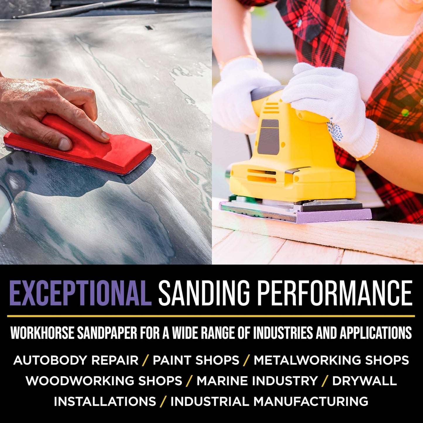 Dura-Gold Premium 80 Grit PSA Purple Film Ceramic Longboard Sandpaper, 2-3/4" Wide Continuous 20 Yard Roll - Self Adhesive Stickyback for Auto & Wood Air File Long Board Sanders, Hand Sanding Blocks