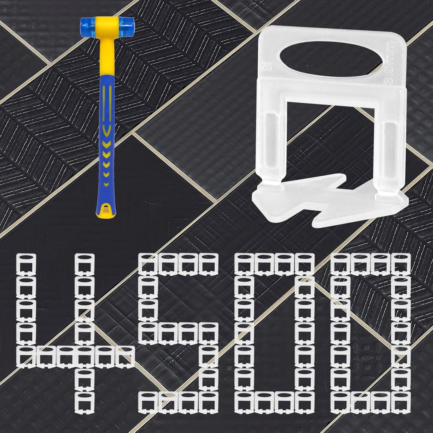 4500 Pcs Tile Leveling System Clips 1/32" (1.0mm) for Ceramic Tile and Stone Installation - DIY Tile Leveler Spacers Kit for Perfect Alignment(4500, 1/32)