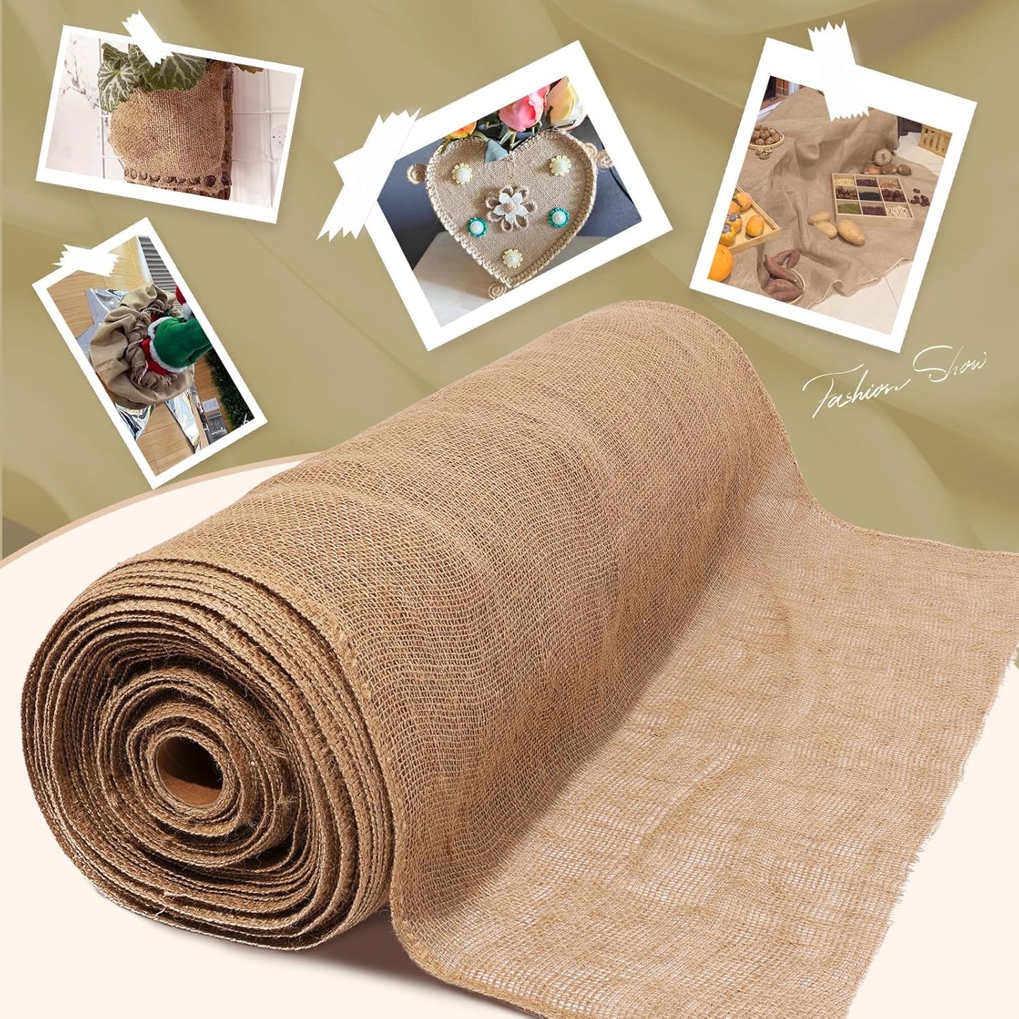 40" x80 Feet Premium Natural Burlap Fabric Roll – Multipurpose for Gardening, Weddings, Crafts & Holiday Decor – Wedding Aisle Runner, Halloween/Christmas Burlap, Weed Barrier & More