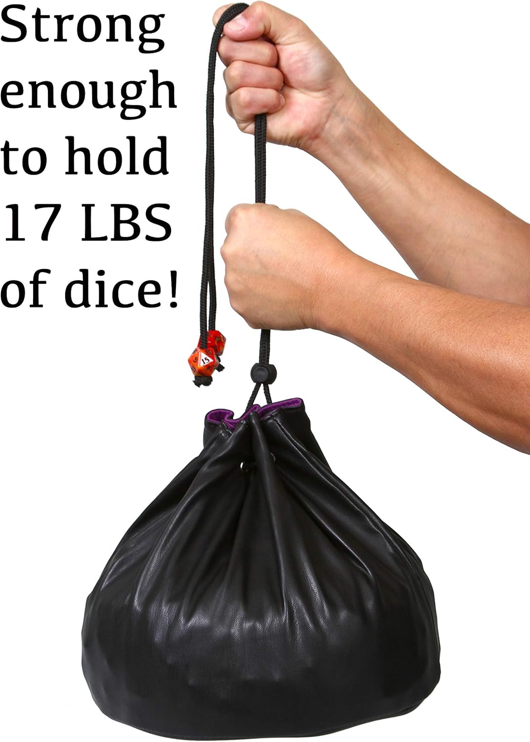 Forged Dice Co. Pouch of The Endless Hoard Dice Bag - Holds Over 1,000 Polyhedral Dice - Dice Storage Bag with 7 Pockets - Perfect for Bulk Dice - Brown/Green