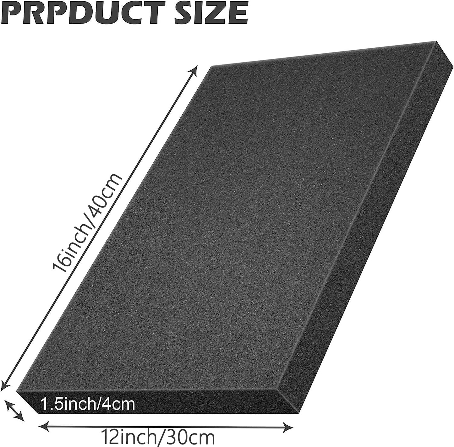 6 Pcs Polyurethane Foam Sheet- 16 x 12 x 1.5 Inch Cuttable Foam Inserts for Cases- Packing Foam Pads for Toolbox Camera Storage and Crafts