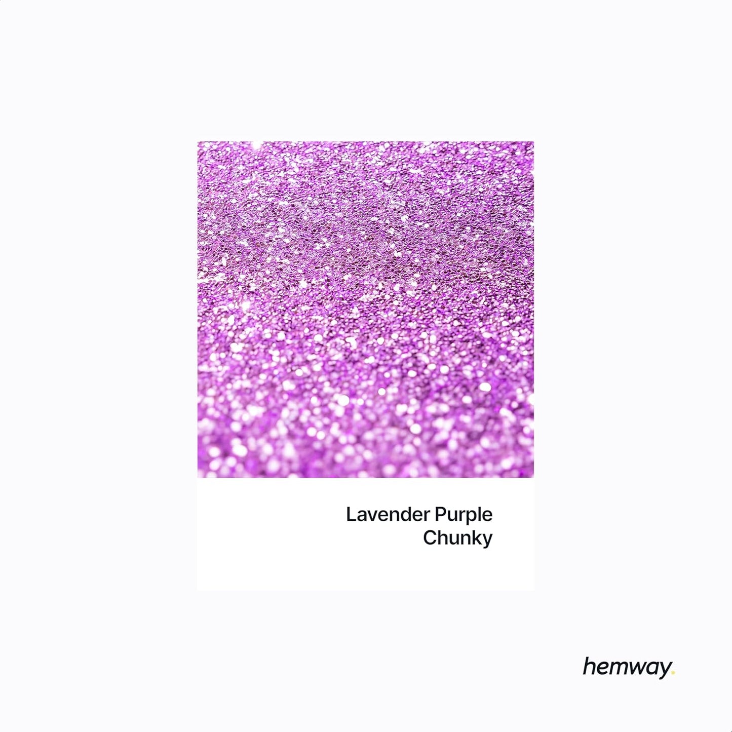 Hemway Polyurethane & Epoxy Resin Glitter 100g / 3.5oz Metallic Crystal Flake Additive for Flooring Jewelry Tumblers Glass Pigment - Chunky (1/40" 0.025" 0.6mm) - Lavender Purple