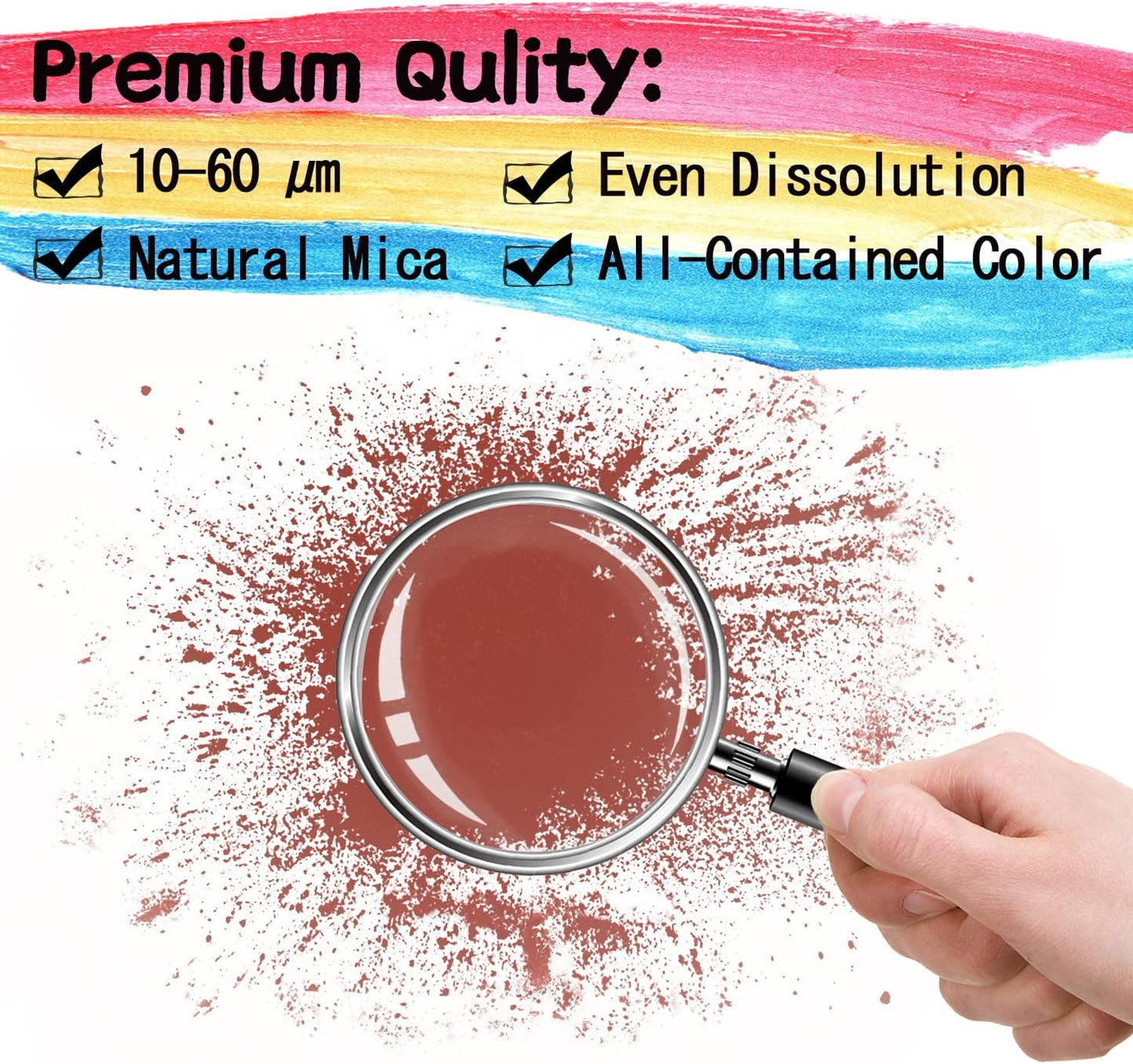 Mica Powder - 60g Mica Powder for Epoxy Resin - Pearl Pigment Powder Dye for Resin/Eye Shadow/Soap Making/Nails/Bath Bombs etc. (Wine Red)