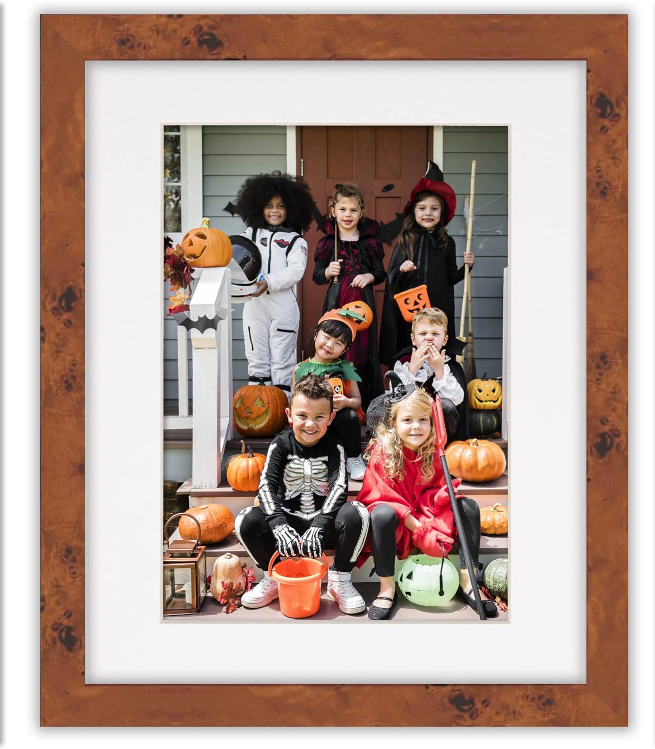 Pack of Ten Acid Free 8x10 Mats Bevel Cut for 5.5x8.5 Photos - White Precut Matboards with Backing Boards and Self Seal Photo Mat Bags for Pictures, Photos, Framing - 4-ply Thickness