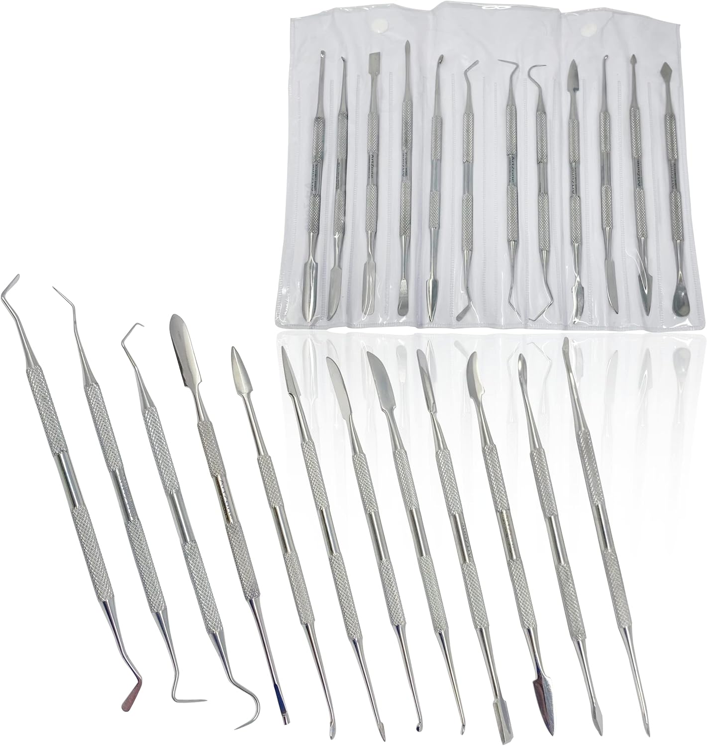 CYNAMED Stainless Steel Spatula Wax & Clay Sculpting Tool Carver Set (12PK)