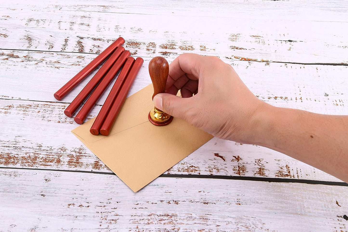 Yoption 15 Pieces Glue Gun Sealing Wax Sticks for Wax Seal Stamp, Great for Wedding Invitations, Envelopes, Cards, Christmas Gift Ideas, Wine Packages (Wine Red)