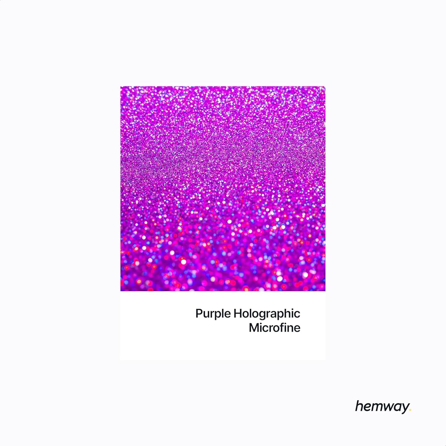 Hemway Polyurethane & Epoxy Resin Glitter 100g / 3.5oz Metallic Crystal Flake Additive for Flooring Jewelry Tumblers Glass Pigment - Microfine (1/256" 0.004" 0.1mm) - Purple Holographic