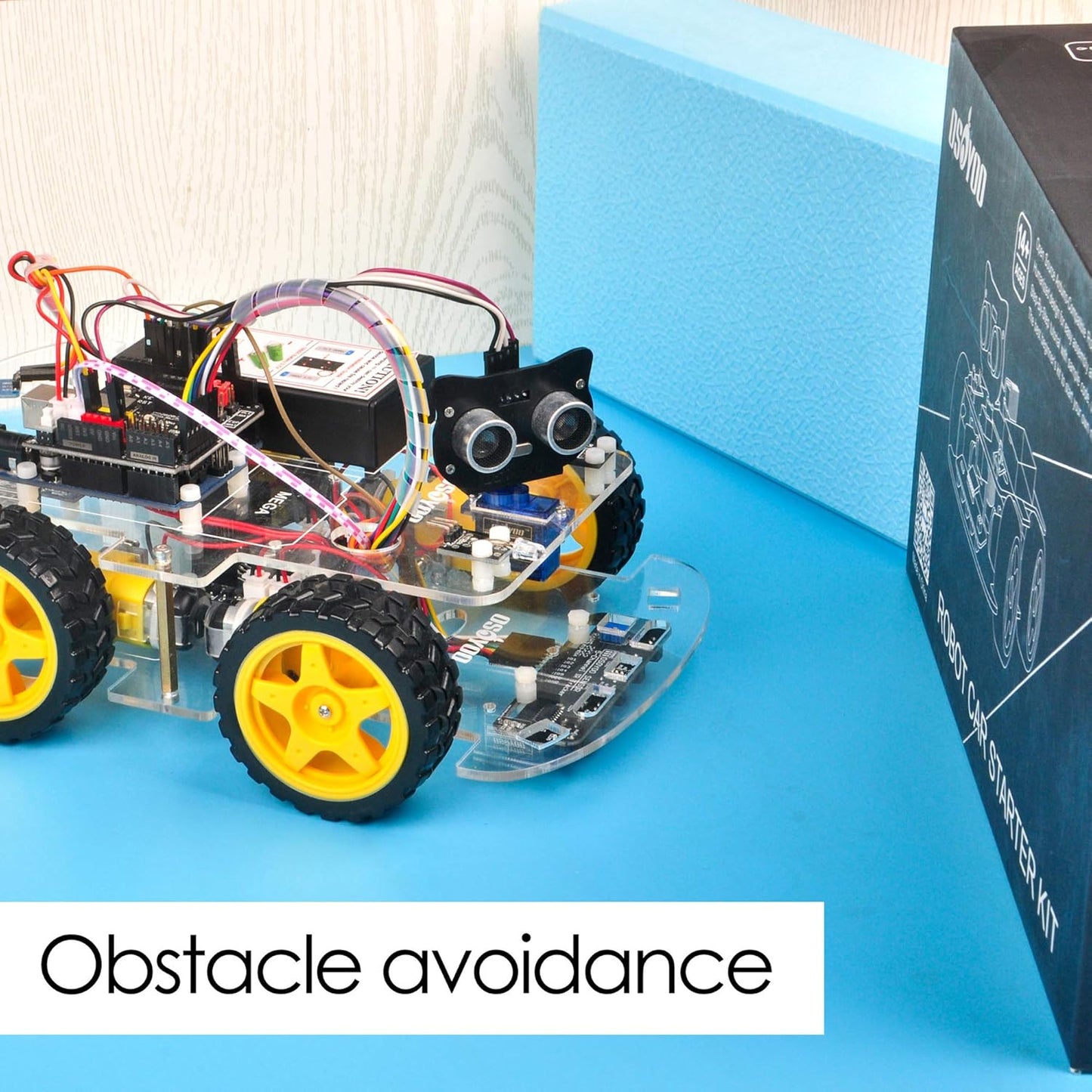 OSOYOO V2.1 Smart IOT Robot Car Kit for Arduino - Early STEM Education for Beginner and Teenager – Learn Circuit, Sensor - Get Hands-on Experience on Programming, Electronics Assembling, Robotics