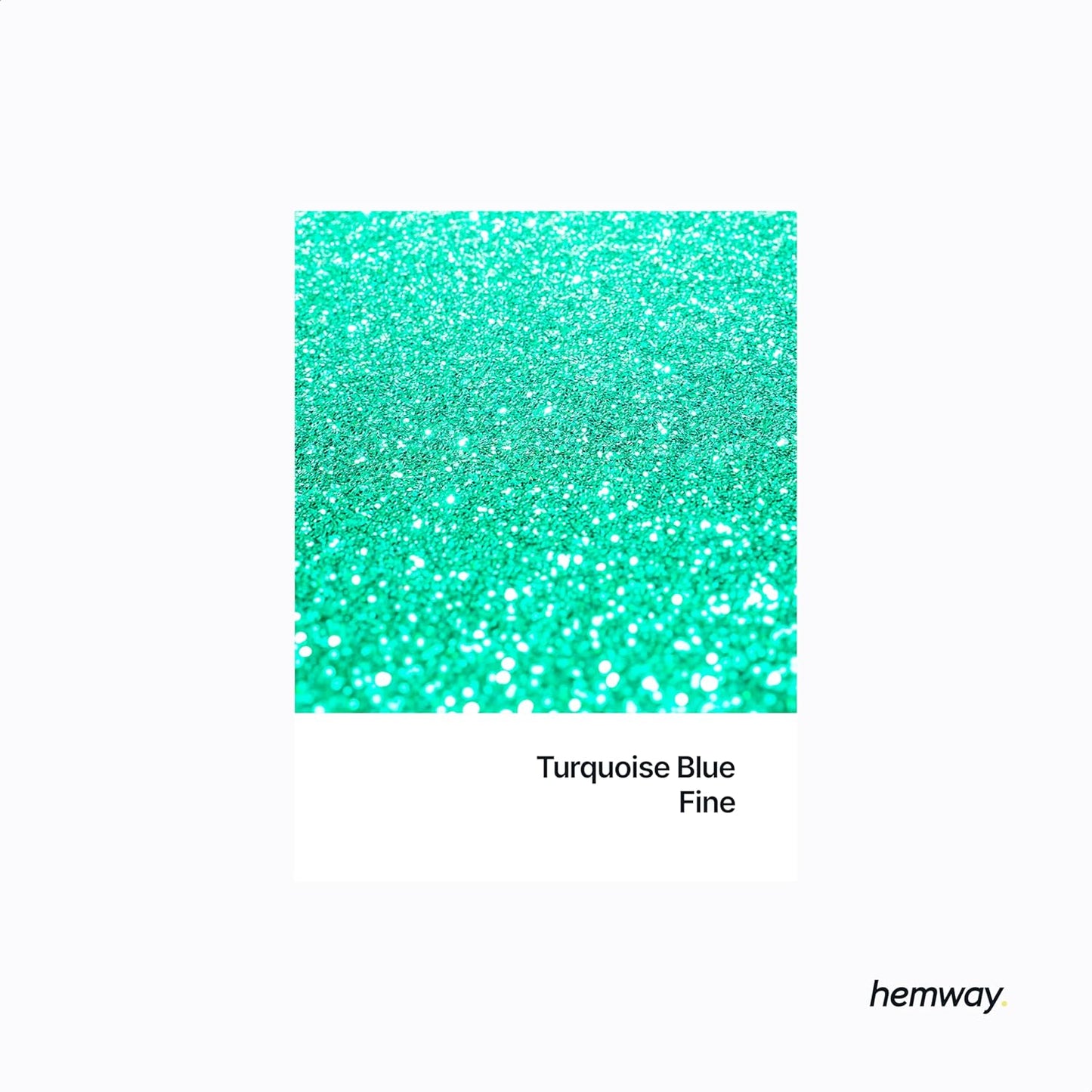 Hemway Polyurethane & Epoxy Resin Glitter 100g / 3.5oz Metallic Crystal Flake Additive for Flooring Jewelry Tumblers Glass Pigment - Fine (1/64" 0.015" 0.4mm) - Turquoise Blue