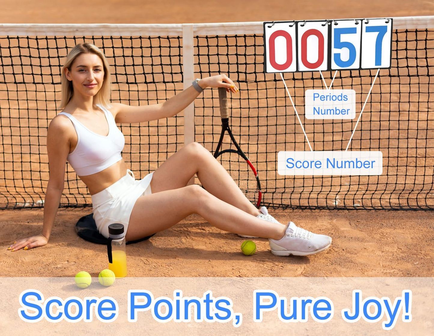 Purple River Portable Hanging Flip Scoreboard, Score Keeper for Baseball Volleyball Tennis Sports, Suit for Multiple Sports/Games Score Scenarios