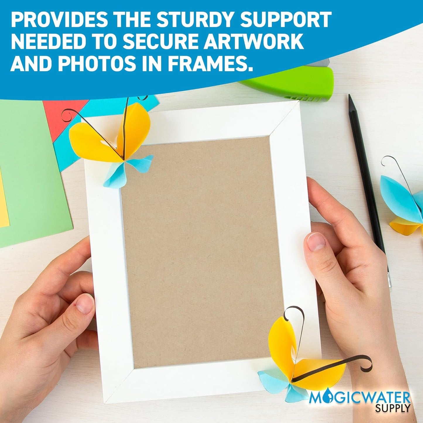 MagicWater Chipboard Sheet for DIY Projects - 8.5x11 Inch - 50 Pack - 50 pt - Heavy Duty Kraft. (0.050 Inch Thick) Paperboard, For Scrapbooking, Books, Picture Frame Backing, Arts Project & Crafts