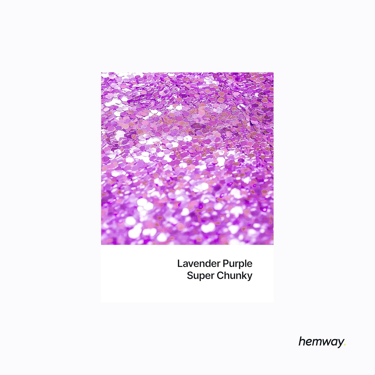 Hemway Glitter for Resin 100g Lavender Purple Metallic Crystals for Epoxy Craft Super Chunky Flakes Tumblers Wax Melt